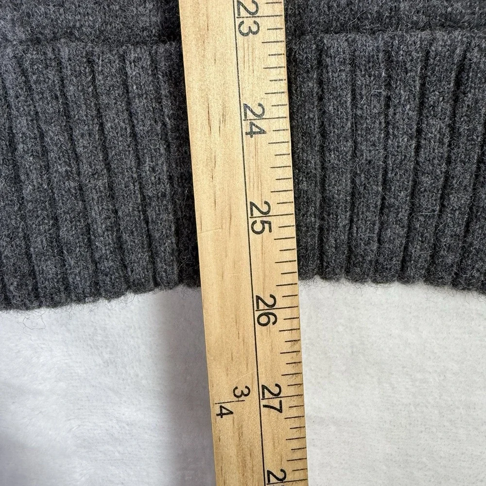 BANANA REPUBLIC Sweater Jacket Mens‎ Medium Gray Italian Yarn Wool Striped Soft